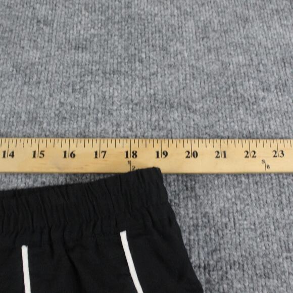 Rujuta Sheth Pants Women XXL Etta Wide Leg Crop Black Linen Blend Quiet Luxury - Picture 9 of 15